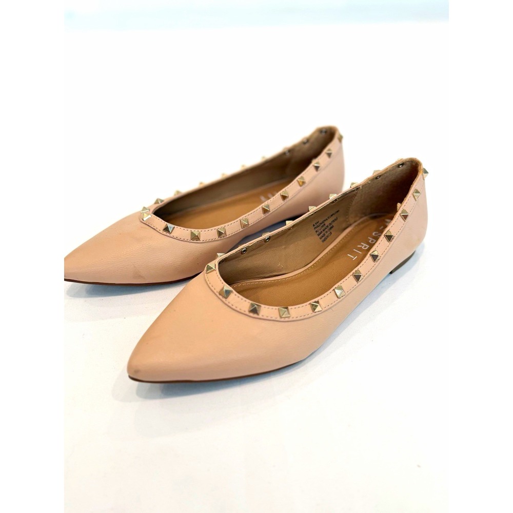 Esprit Women's Beige Studded Pointed Toe Slip-On Flats Casual Size 8.5 US NEW